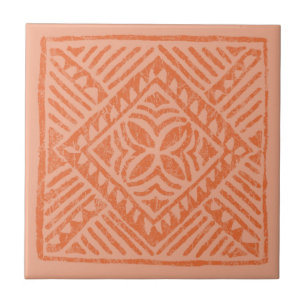 De Cerâmica Azulejo polinésio Trivets do diamante do Tapa