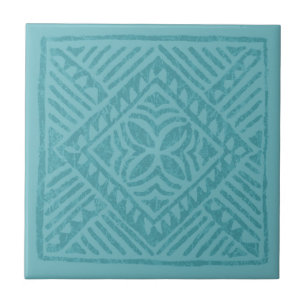 De Cerâmica Azulejo polinésio Trivets do diamante do Tapa