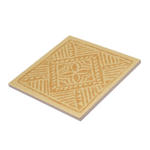 De Cerâmica Azulejo polinésio Trivets do diamante do Tapa