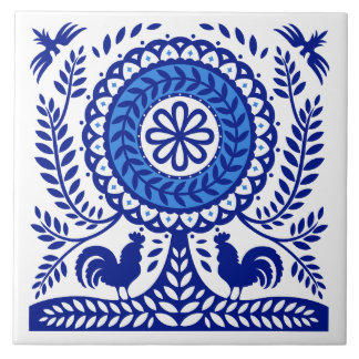 De Cerâmica Azulejo Polonês da Árvore Azul