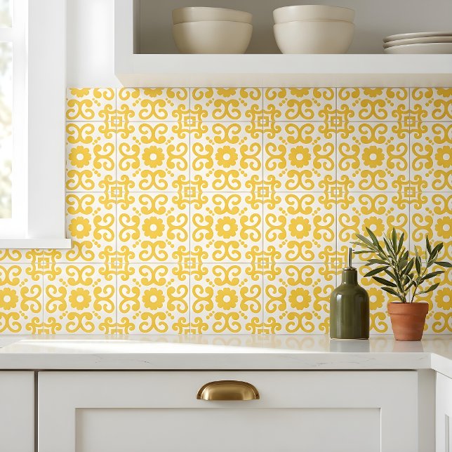 De Cerâmica Azulejo Português Amarelo Branco 2 (Criador carregado)