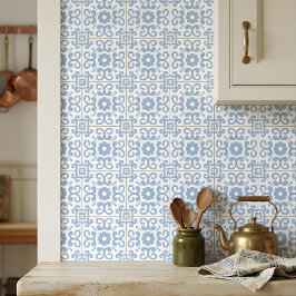 De Cerâmica Azulejo Português Azul Claro Branco 2