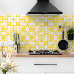 De Cerâmica Azulejo Português do Mediterrâneo Amarelo Branco