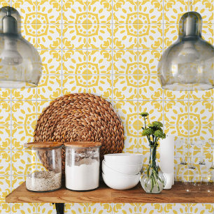 De Cerâmica Azulejo Português do Mediterrâneo Amarelo Branco 4
