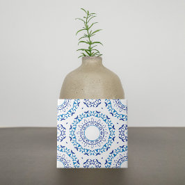 De Cerâmica Azulejo português do Mediterrâneo azul e branco