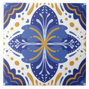 De Cerâmica Azulejo Português Mediterrâneo Tradicional