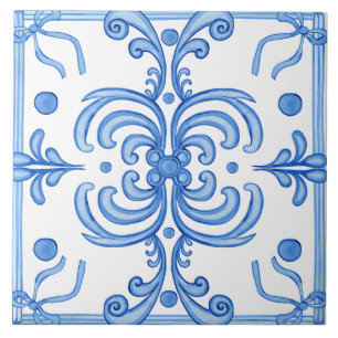 De Cerâmica Azulejo Português Mediterrâneo Tradicional