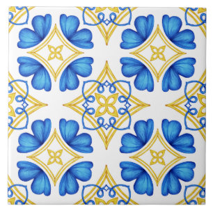 De Cerâmica Azulejo Português Mediterrâneo Tradicional