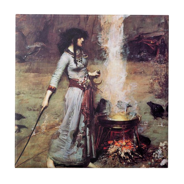 De Cerâmica Azulejo Pré-Raphaelite do Círculo Mágico (Frente)