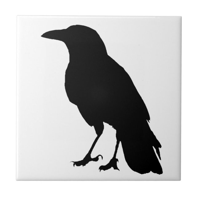 De Cerâmica Azulejo preto 3 do corvo (Frente)