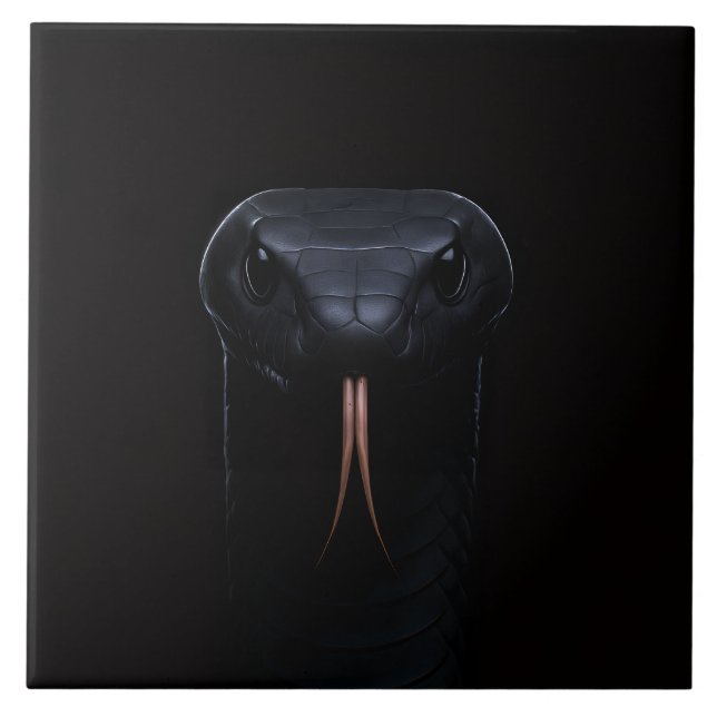 De Cerâmica Azulejo preto 4 Luxe com Elegância Black Mamba (Frente)