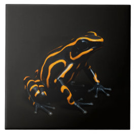 De Cerâmica Azulejo preto 4 luxo com Sapo tropical laranja pre