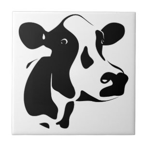 De Cerâmica Azulejo preto & branco da vaca
