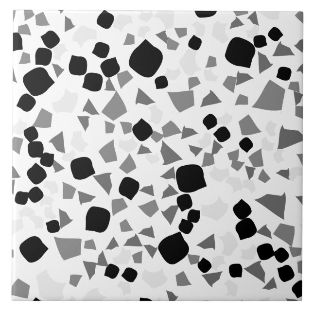 De Cerâmica Azulejo preto branco moderno e simples (Frente)