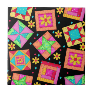 De Cerâmica Azulejo preto da arte da edredão