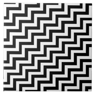 De Cerâmica Azulejo preto e branco do teste padrão da etapa