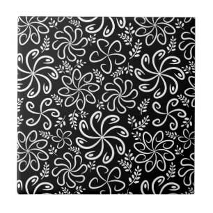 De Cerâmica Azulejo preto e branco lindo