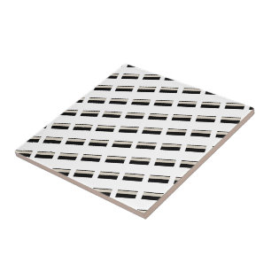 De Cerâmica Azulejo Preto e Branco Listrado