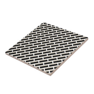 De Cerâmica Azulejo Preto e Branco Listrado