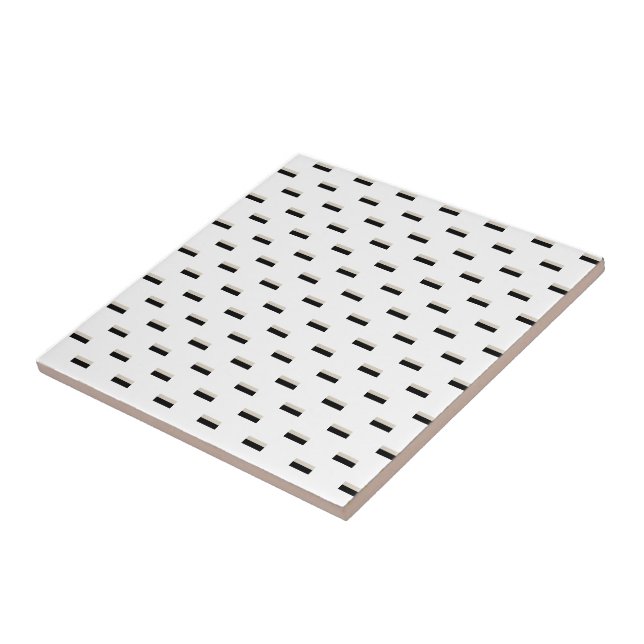 De Cerâmica Azulejo Preto e Branco Listrado (Lateral)