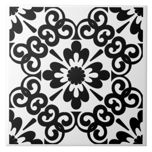 DE CERÂMICA  AZULEJO PRETO E BRANCO MODERNO (Frente)