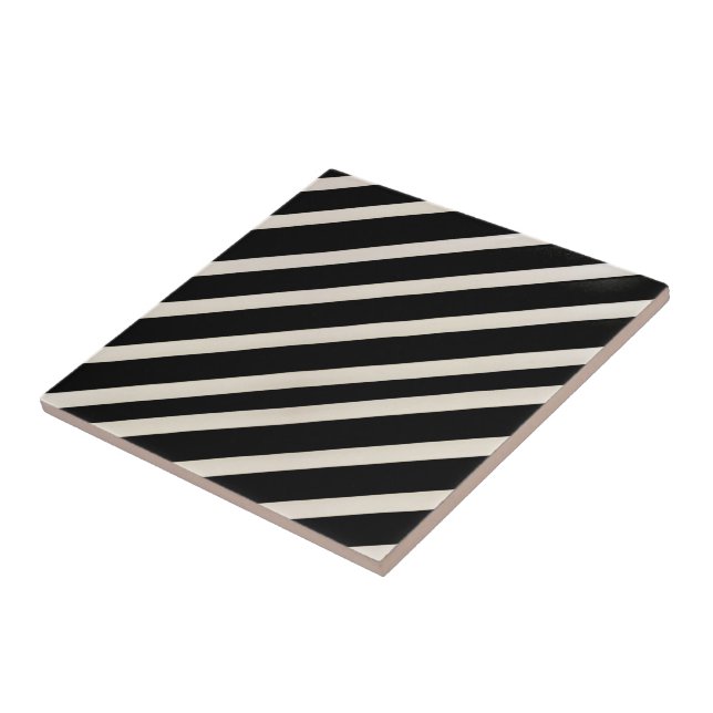 De Cerâmica Azulejo Preto e Listra Bege (Lateral)