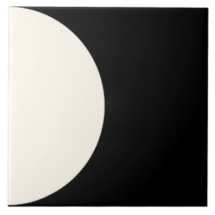 De Cerâmica Azulejo Preto Semicírculo Geométrico Moderno Náuti