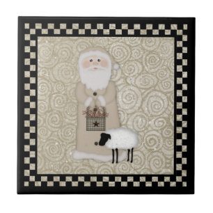 De Cerâmica Azulejo primitivo do papai noel