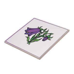 De Cerâmica Azulejo projetado floral roxo