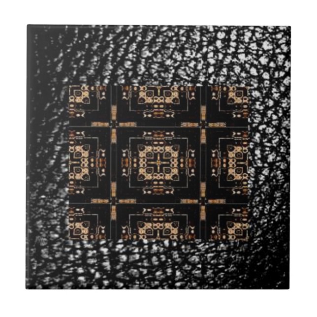 De Cerâmica Azulejo Quad Cross Design MVB / Preto Couro Preto (Frente)