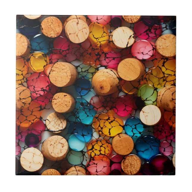 De Cerâmica Azulejo Rainbow Cork (Frente)