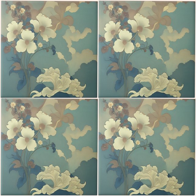 De Cerâmica Azulejo Razzle ao Amanhecer (Razzle at Dawn Ceramic Tile
(Four by Four)
)
