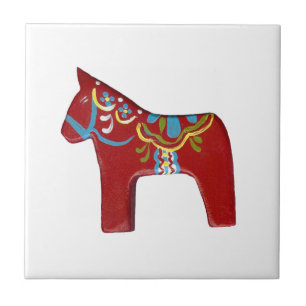 De Cerâmica Azulejo Red Dala Horse