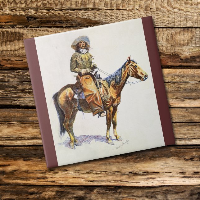 De Cerâmica Azulejo Remington arizona Cowboy (Criador carregado)