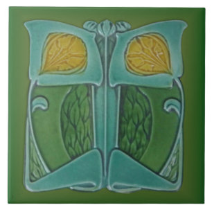 De Cerâmica Azulejo Repro Cleveland Majolica Art Nouveau c 190