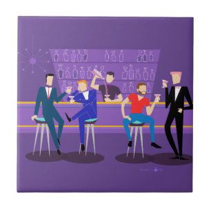 De Cerâmica Azulejo retro do bar alegre