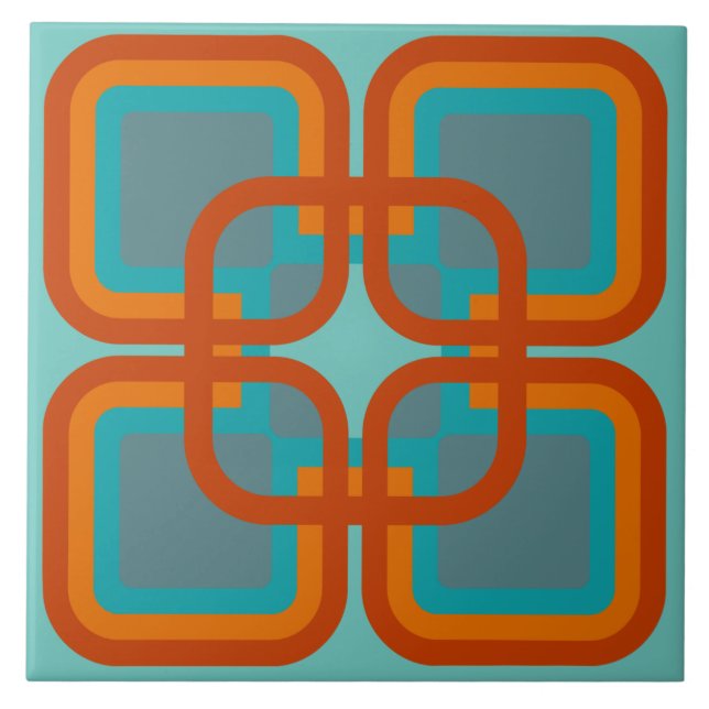 De Cerâmica azulejo retrô dos anos 60 e 70 (Frente)