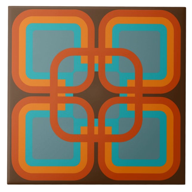 De Cerâmica azulejo retrô dos anos 60 e 70 (Frente)