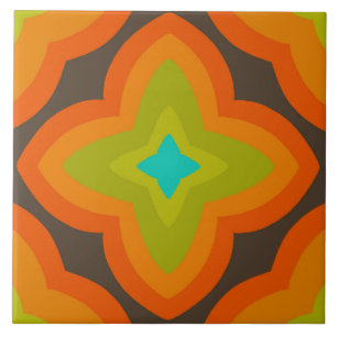 De Cerâmica azulejo retrô dos anos 60 e 70