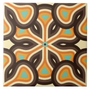 De Cerâmica azulejo retrógrado dos anos 60 e 70