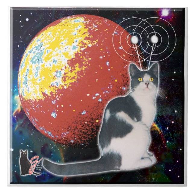 De Cerâmica Azulejo Robo-Cat Hobo (Frente)