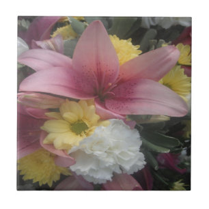De Cerâmica Azulejo rosa Lily Beauty