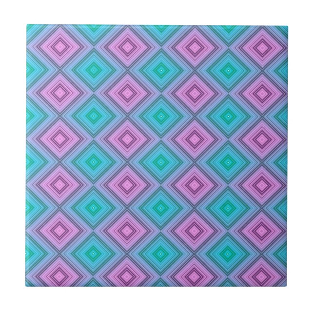 De Cerâmica Azulejo Rosa Listra Verde (Frente)