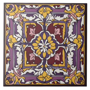 De Cerâmica Azulejo roxo