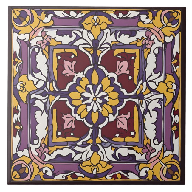 De Cerâmica Azulejo roxo (Frente)