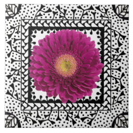 De Cerâmica Azulejo roxo da margarida do Gerbera