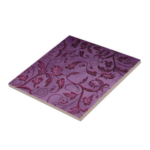 De Cerâmica Azulejo roxo do laço das videiras do Victorian
