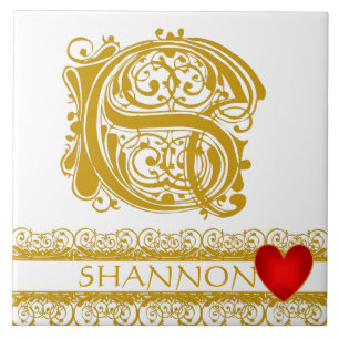 De Cerâmica Azulejo S Monogramas Lace Red Heart Dourado