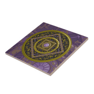 De Cerâmica Azulejo Sagittarius Mandala