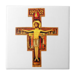 De Cerâmica Azulejo San Damiano Crucifix Crucifix
